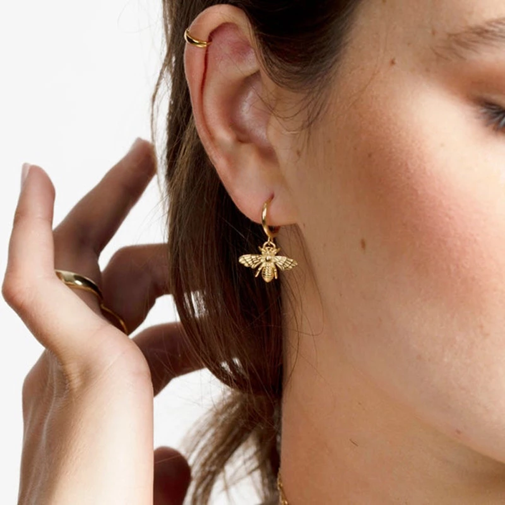 goldsilvercopperalloyhoneybeeearrings2