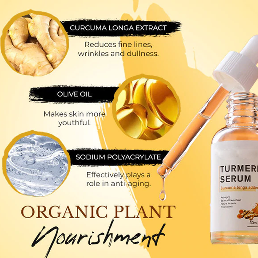 Fastacting turmeric serum for radiant skin