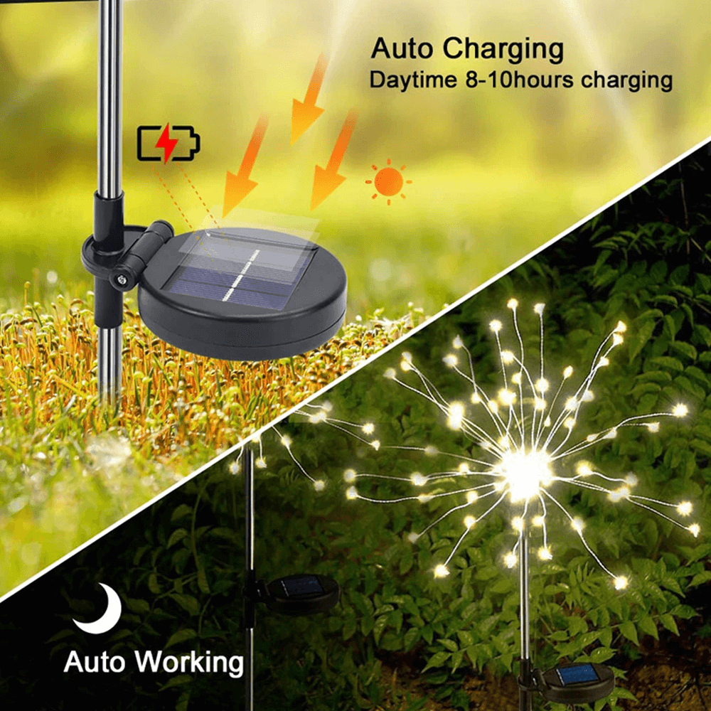 Waterproof Solar Garden Fireworks Lamp 3