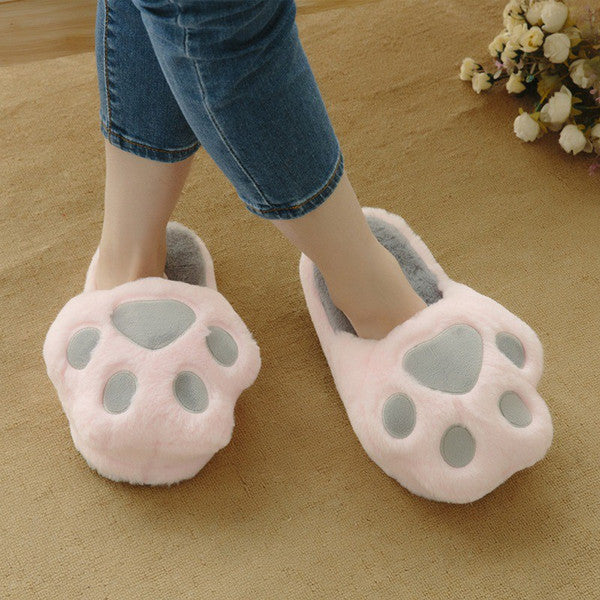 Fluffy Kitty Cat Paws Slippers (1).jpg