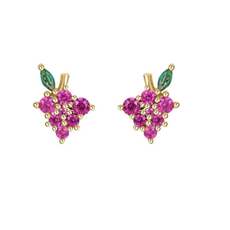 AaDxKEYOUNUOGoldFilledStudEarringsSetForWomenEarCuffsColorfulZirconDangleHoopEarrings