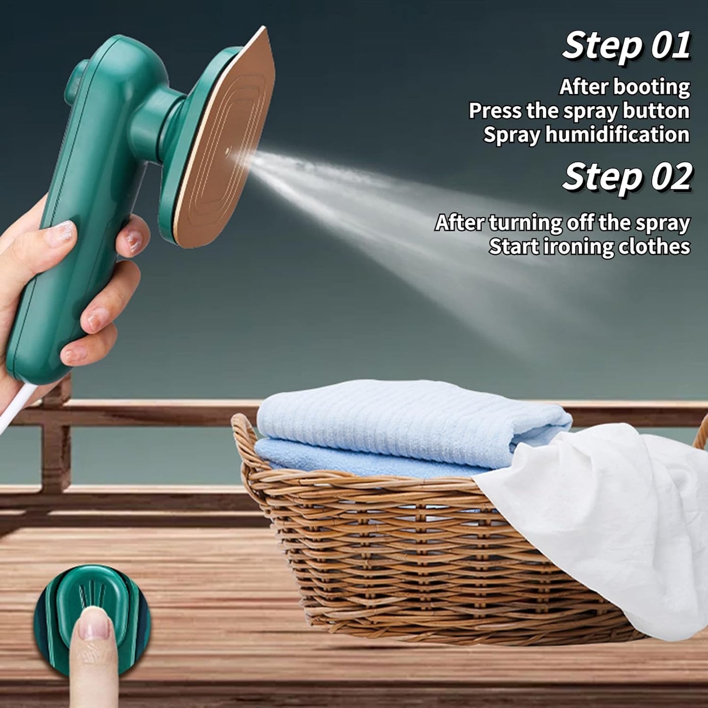 Highperformance compact steam iron