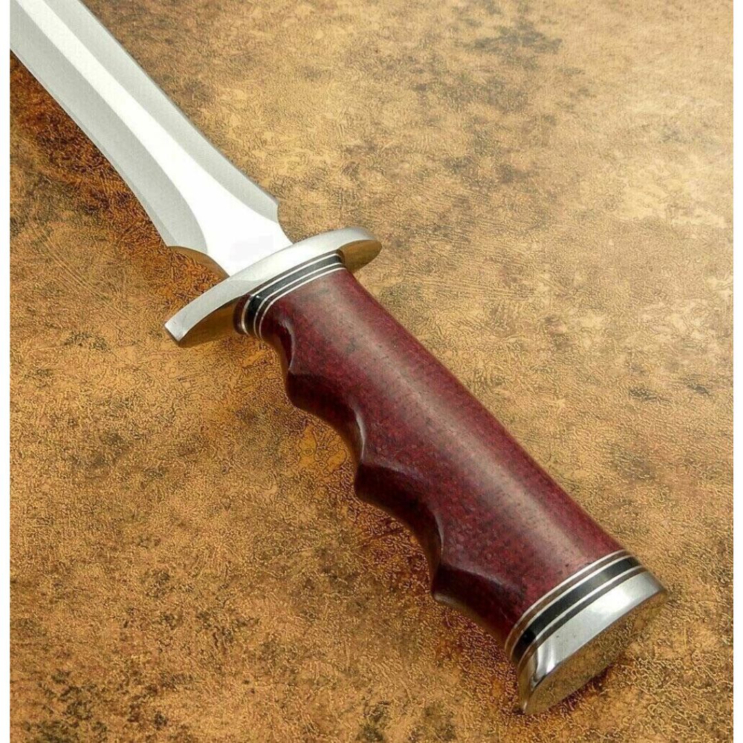 Toothpick Bowie Knife Custom Handmade Bowie Survival Knife Outdoor Hunting D2 (4).jpg