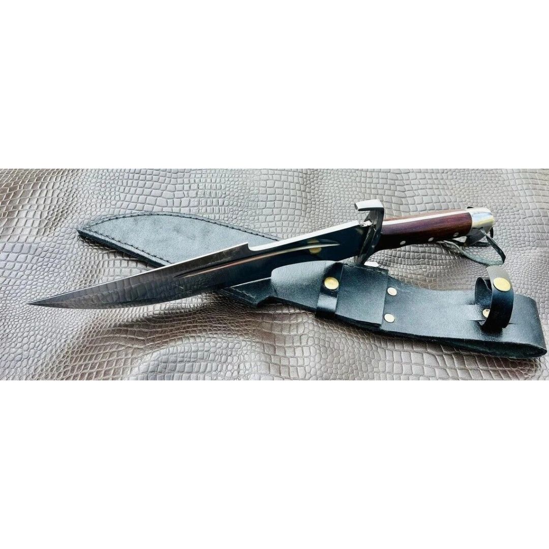 Mirror Polished Bowie Knife Custom Handmade Bowie Knife Survival Outdoor Knife (10).jpg