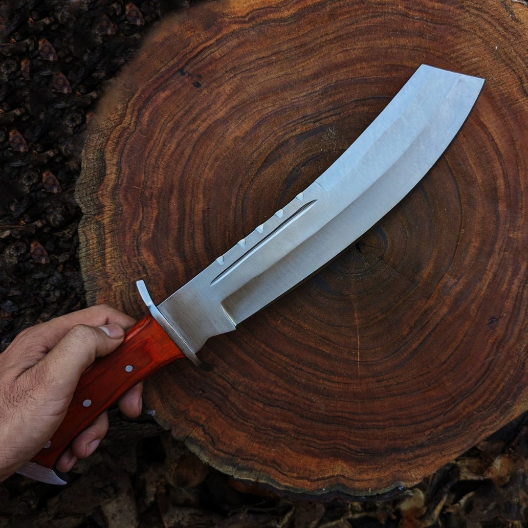 Custom Handmade Machete Knife Fixed Blade Knife Survival Bowie Knife D2 Steel (6).jpg