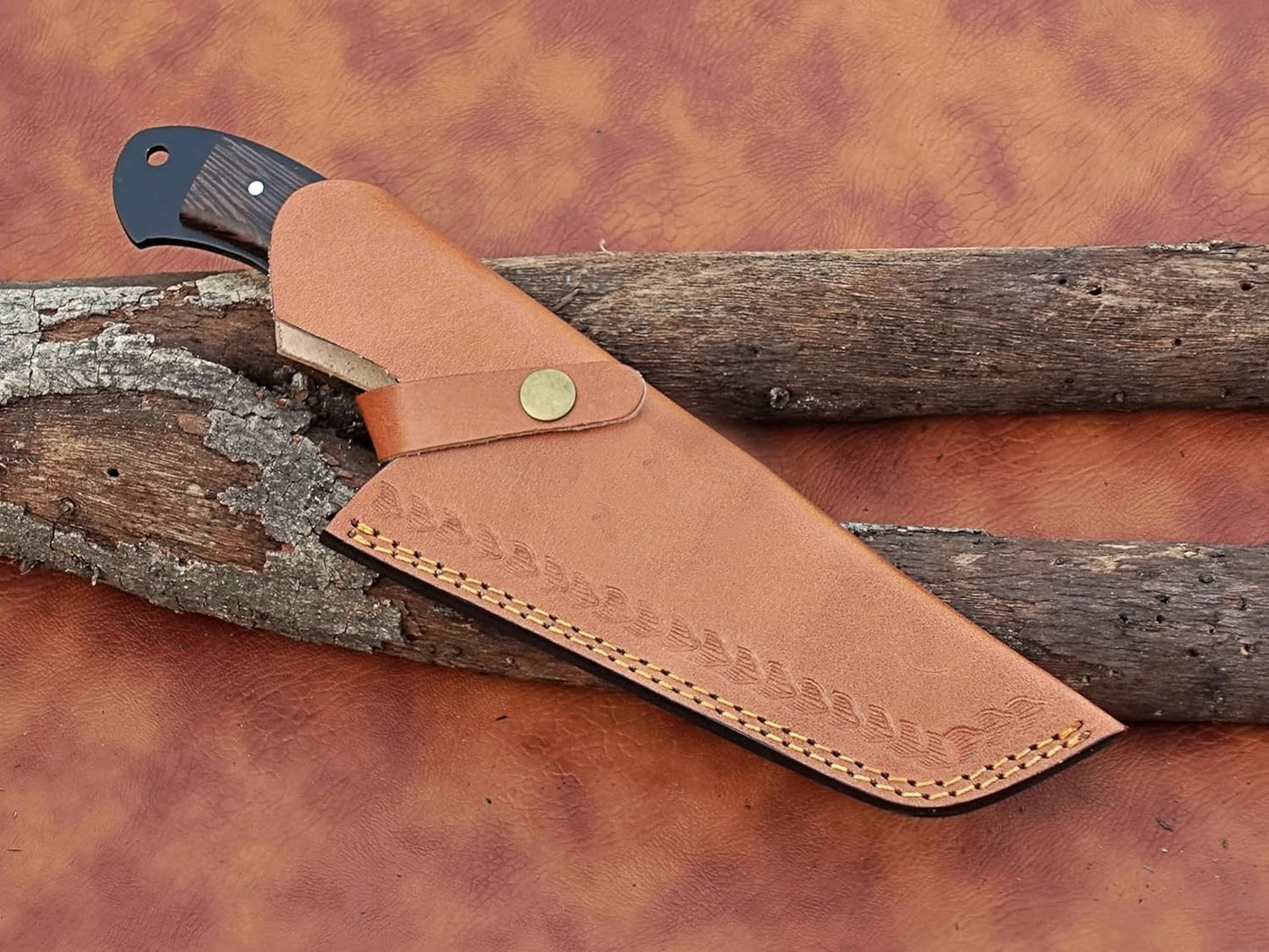 Custom Handmade D2 Tracker Knife Full Tang Bushcraft Outdoor Survival Knife Fixed Blade Hunting Kni 2