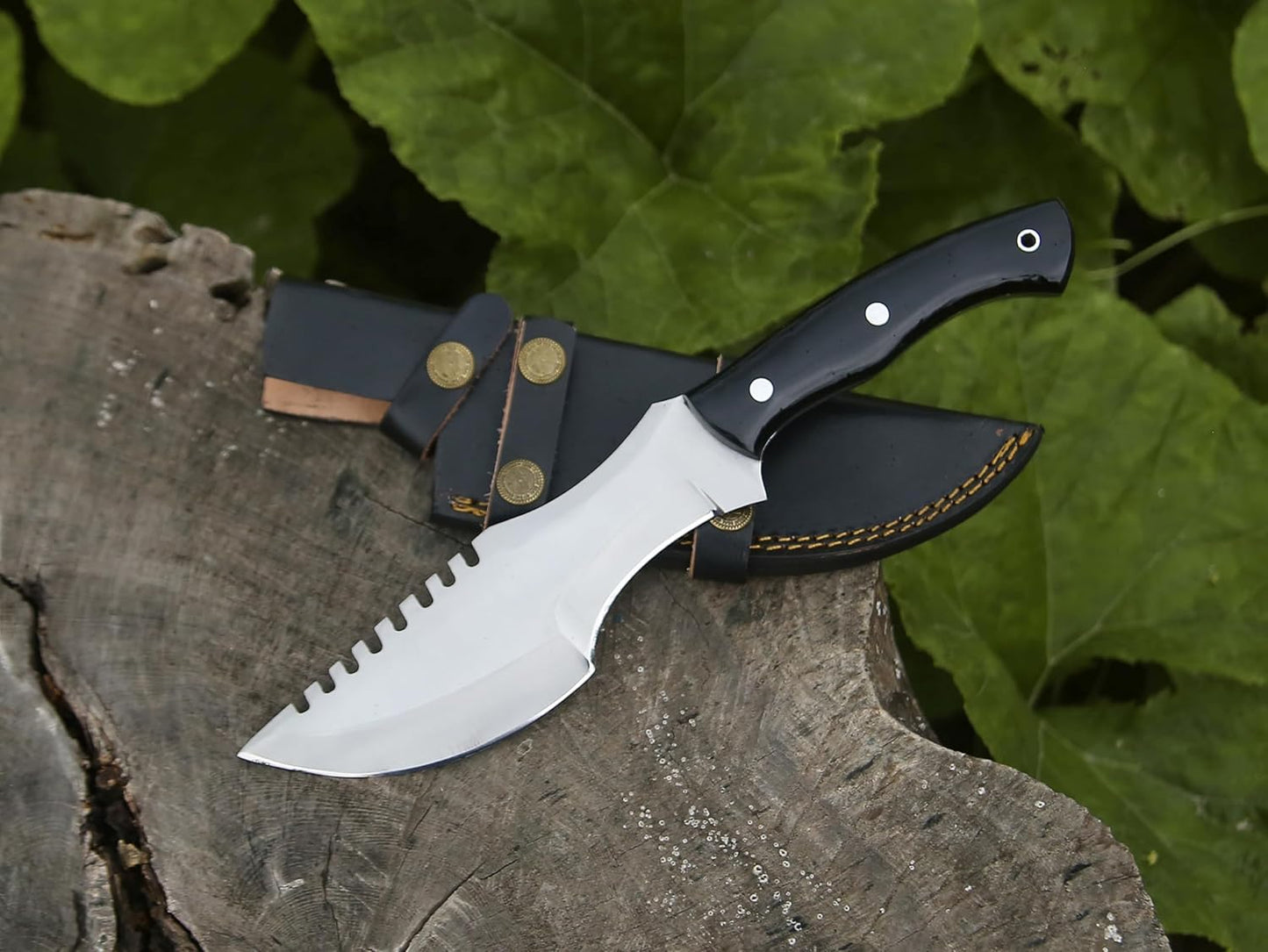 Handmade D2 Tracker Knife With Sheath Outdoor Knife Survival Camping Knife D2 Fixed Blade Hunting K 3