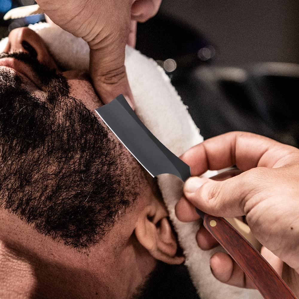 Straight Razor With Cover Professional Straight Edge Barber Razor Premium Stainless Steel Shaver R 6