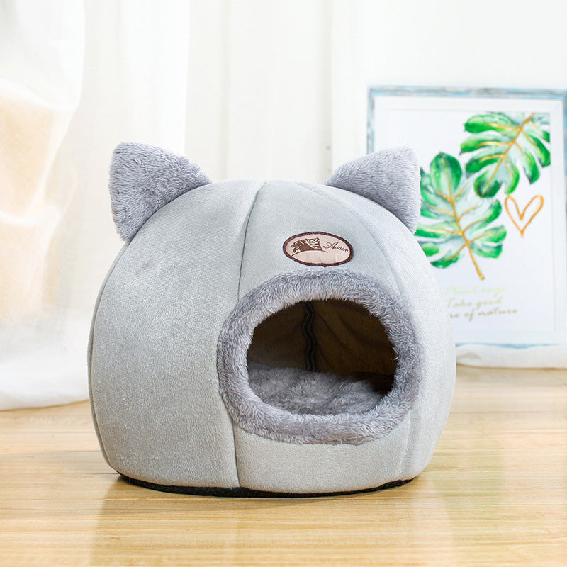 Winter Cat Bed Cozy Deep Sleep Comfort Cave For Cats Small Dogs Warm Pet Tent Nest With Non Slip B 7