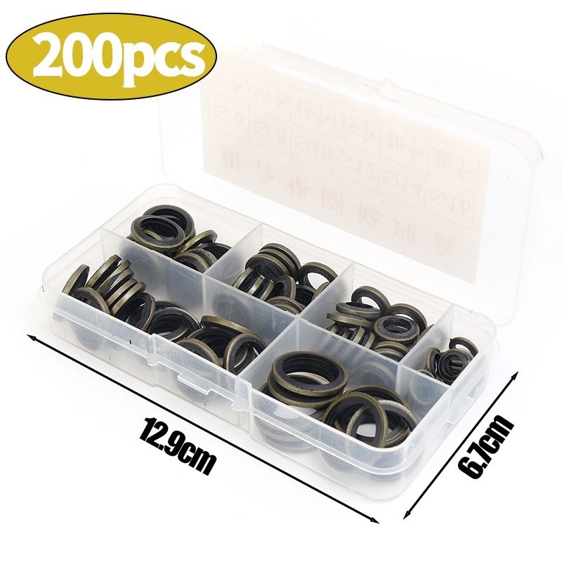 Rubber Oil Drain Plug Gasket Kit Universal Drainage Bolt Pad Replaceable Washer Seal Set For Cars 12