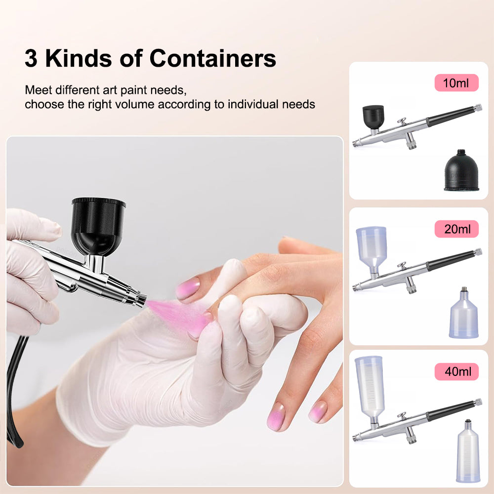 Electric Paint Gun Airbrush Compressor Kit High Pressure Mini Spray Gun For Art Makeup Model Paint 6