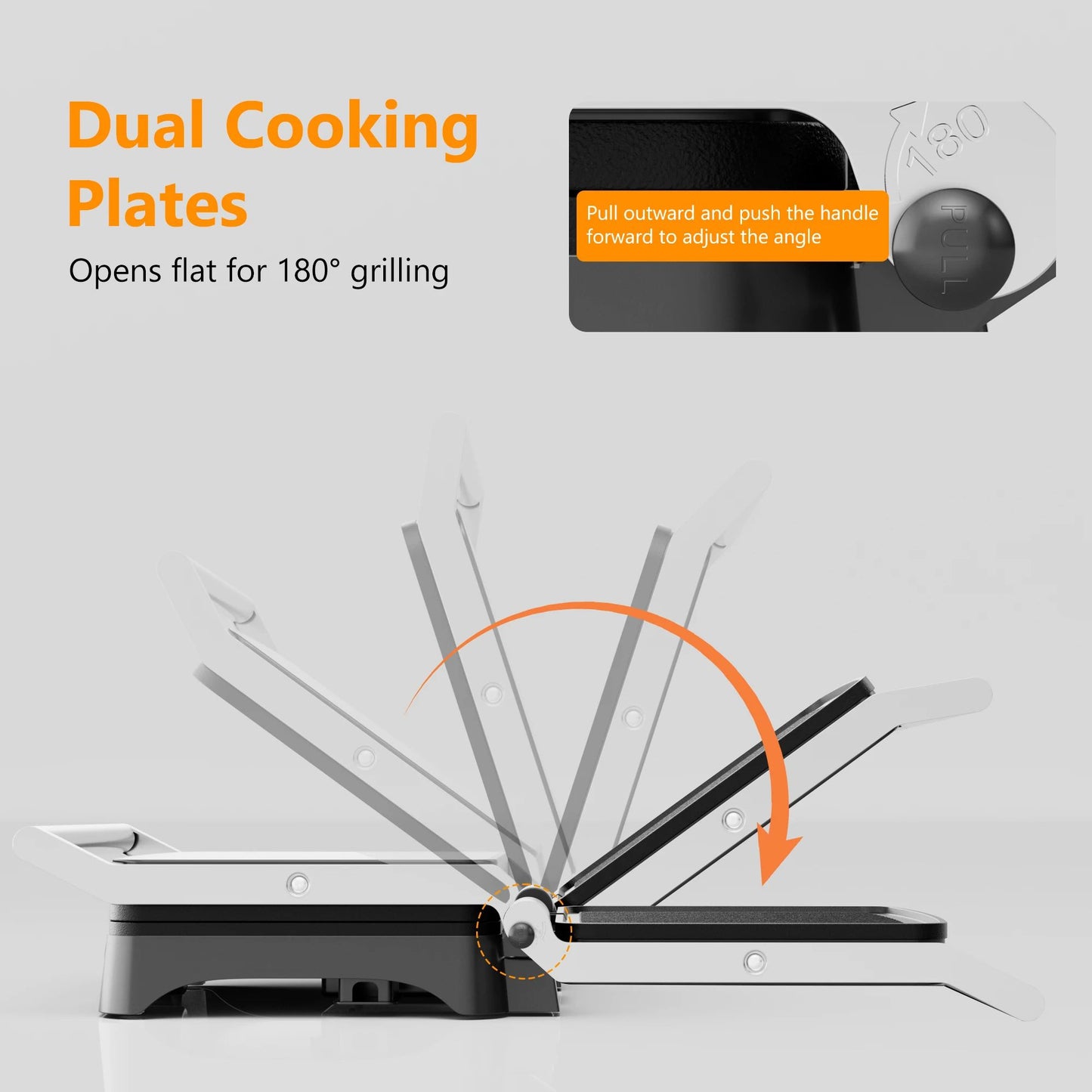 Panini Press Grill Indoor Sandwich Maker With Temperature Setting 4 Slice NonStick Grill 180 Openin 4