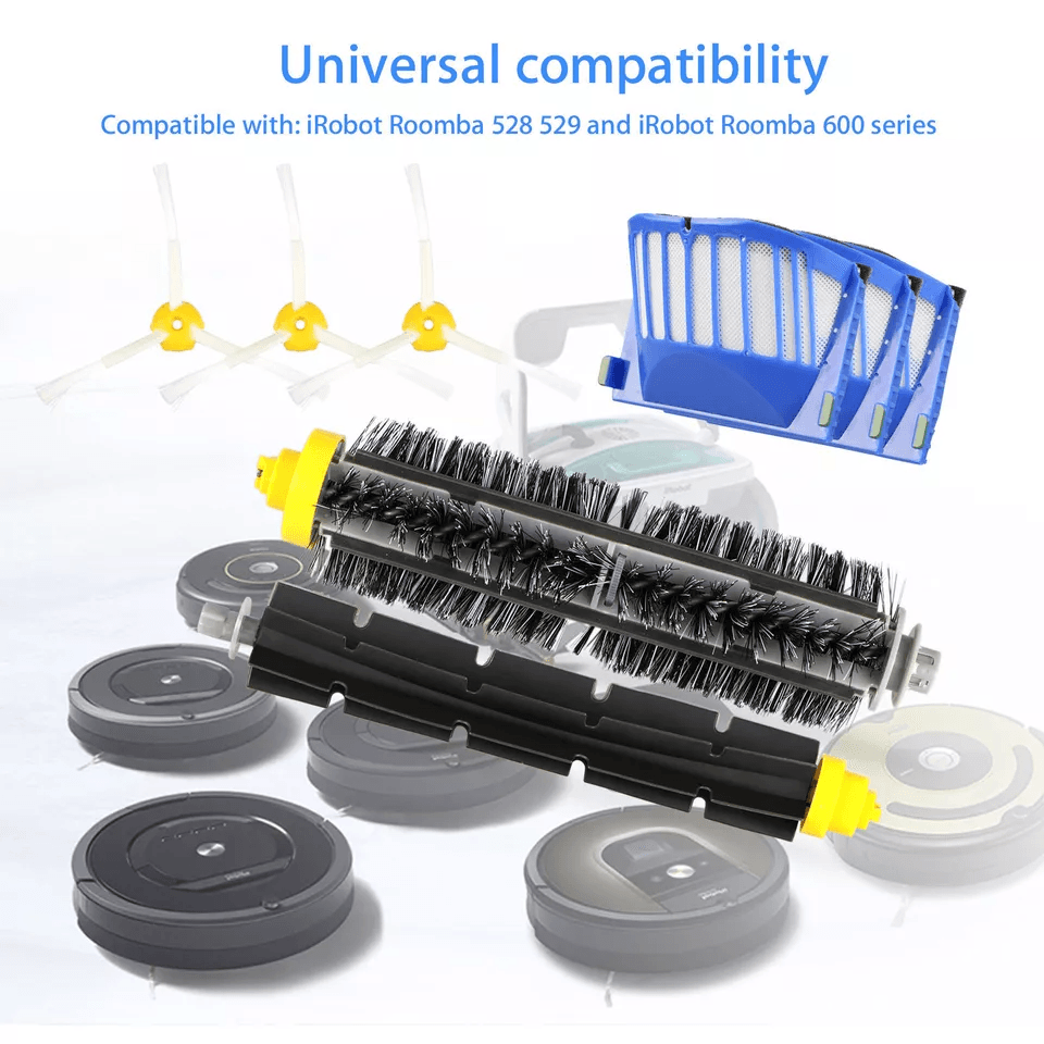 Vacuum Filter Brush Cleaner Replacement Kit For IRobot Roomba Compatible With Durable Side Brush An 6