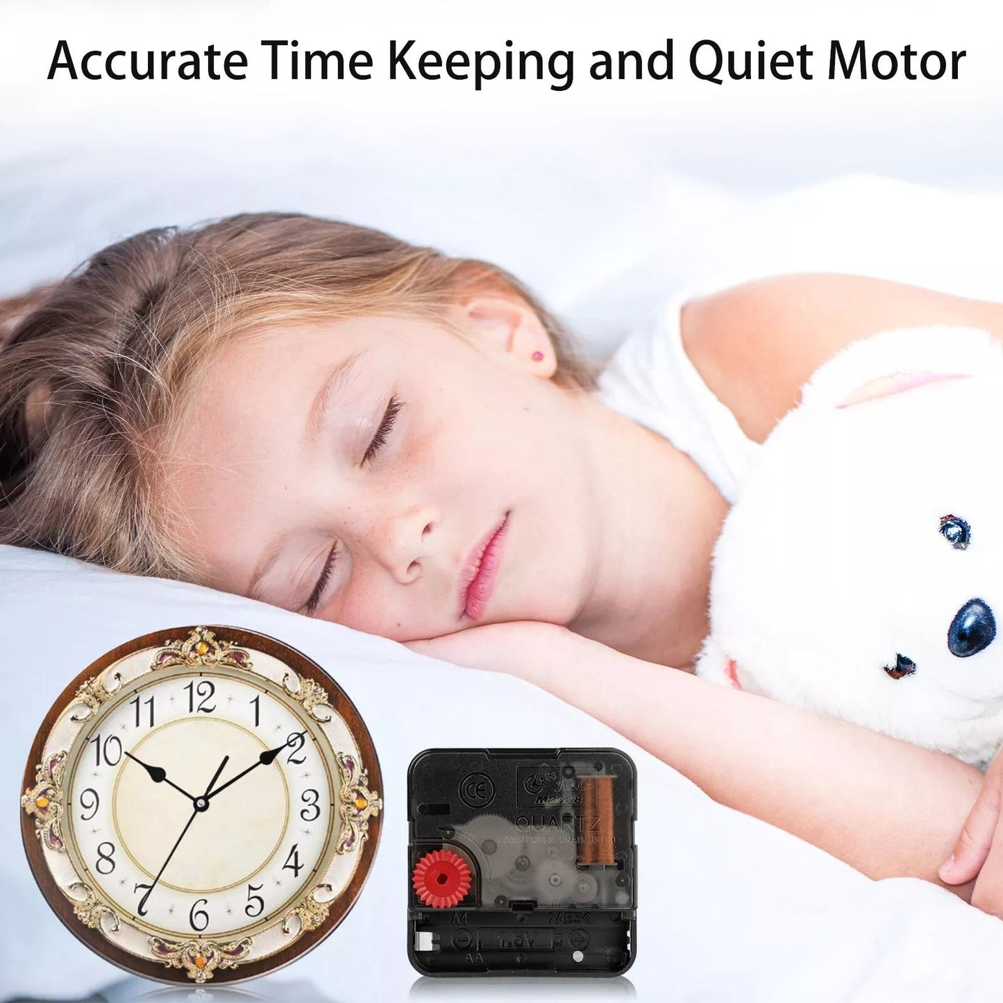 6Set Quartz Wall Clock Movement Mechanism DIY Kit With Replacement Hands Repair Tool Kit 7