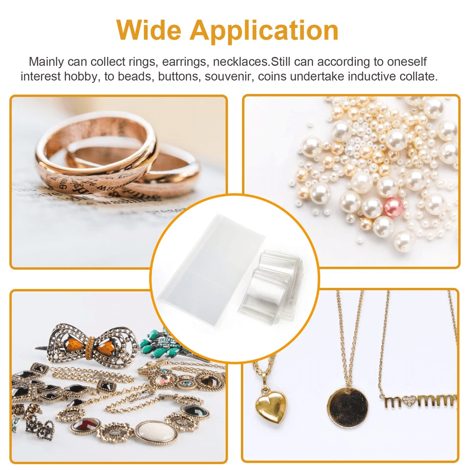 Jewelry Organizer Book With Clear Seal Bags Reclosable Storage Binder For Earrings Rings Accessori 4