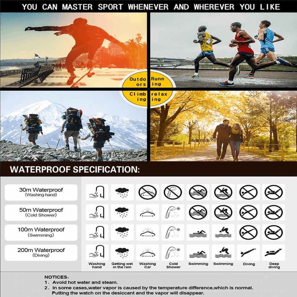 Waterproof Digital Sports Watch Military Tactical LED Wristwatch For Men 3