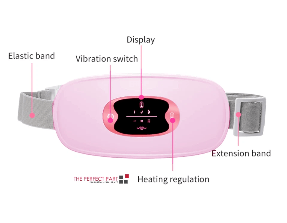 Electric Heating Menstrual Vibration Pad Belt For Period Pain Relief Cramps Adjustable Wireless Hea 16