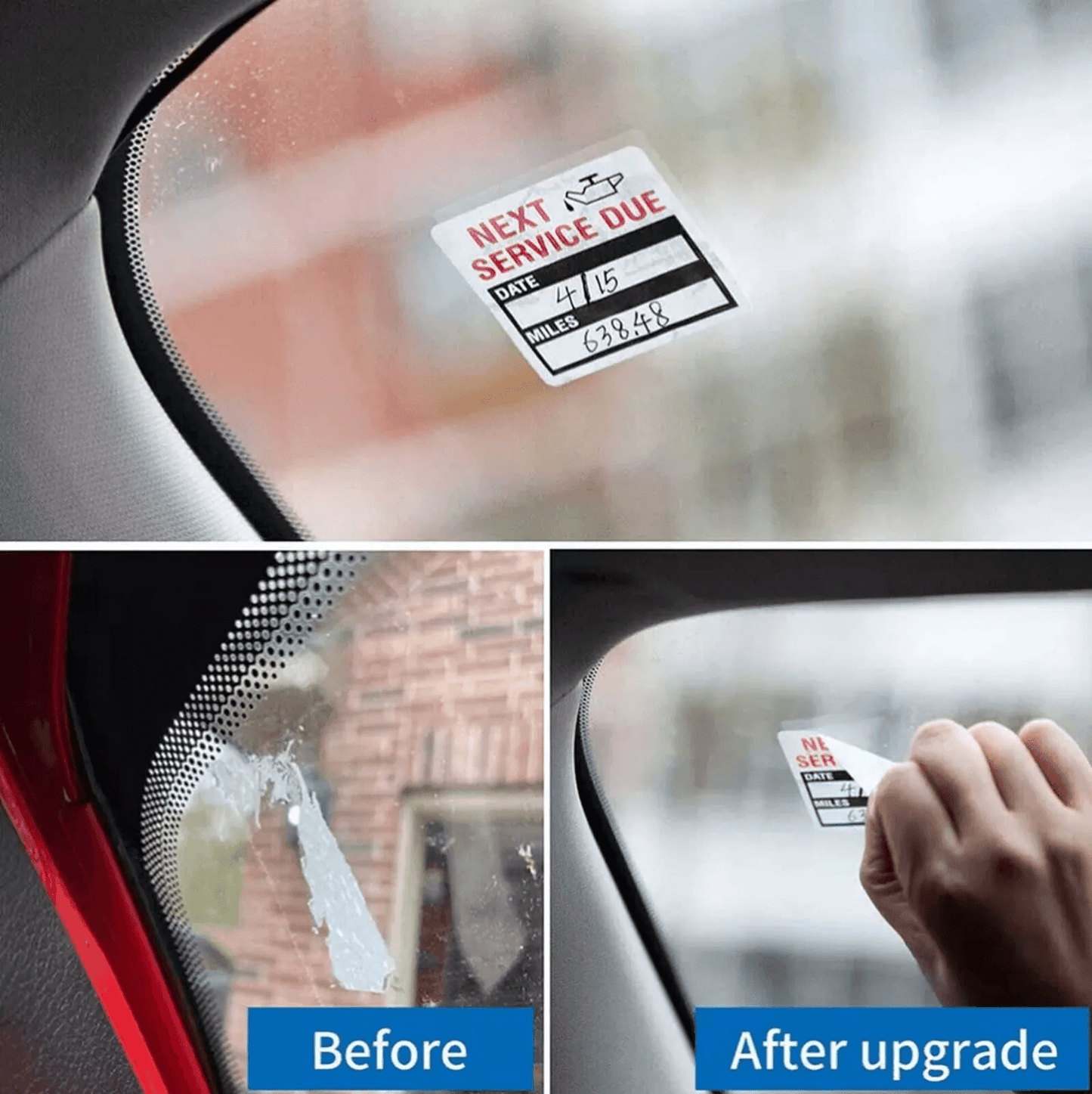 300 Oil Change Service Reminder Stickers Clear Window Lite Pack Waterproof Writable Labels For Auto 8