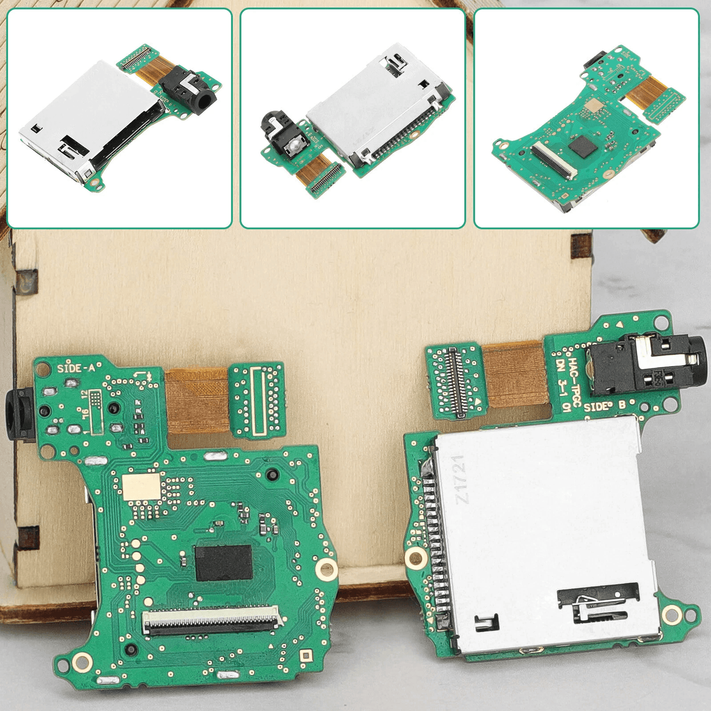 Replacement Game Card Cartridge Reader Slot Repair Tool Kit For Nintendo Switch Headphone Jack Prec 6