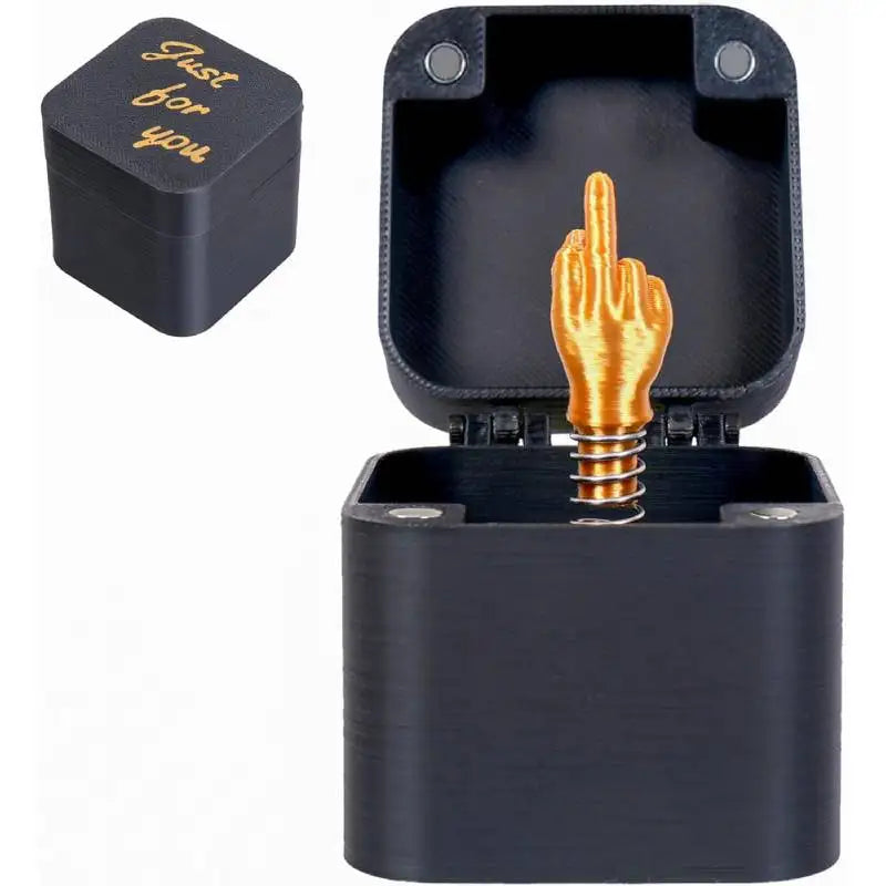 Funny Middle Finger Gift Box Best Gag Prank Present for Adults White Elephant Christmas Joke Gift