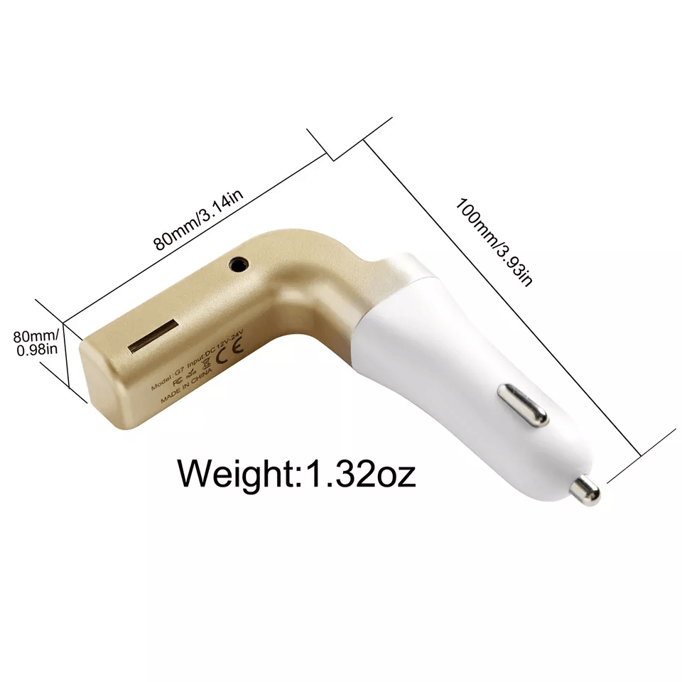 Bluetooth Wireless Car AUX Stereo Audio Receiver FM Adapter With USB Charger Audio Streaming Hands 6
