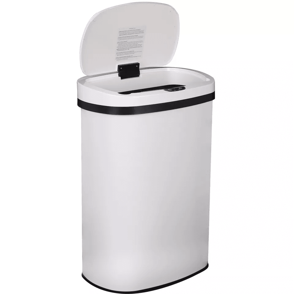 Stainless Steel Kitchen Trash Can Automatic TouchFree Garbage Bin With Lid 8