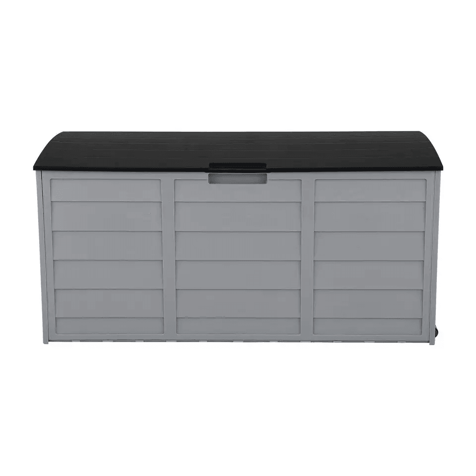 All Weather UVResistant Outdoor Storage Deck Box With Wheels Lockable Patio Garden Shed Bin For Bac 6