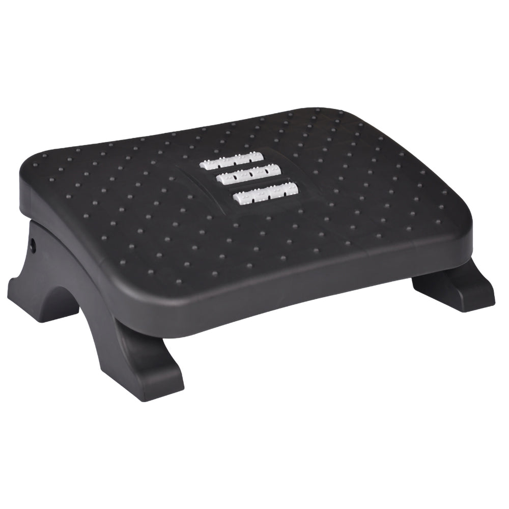 Ergonomic Under Desk Footrest with Massage Rollers Pain Relief Leg Rest for Home Office Posture Cor