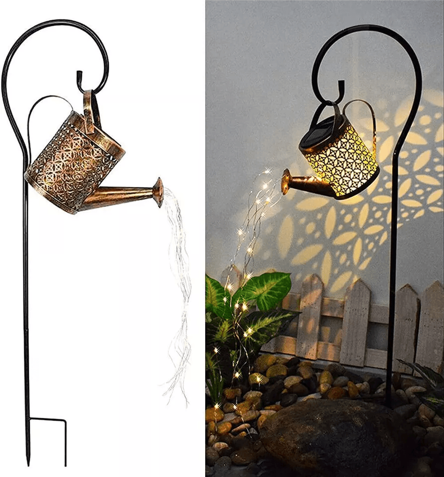 Solar Watering Can Light Outdoor Waterproof Kettle Yard Art Lamp Decor LED Garden Landscape Light 2