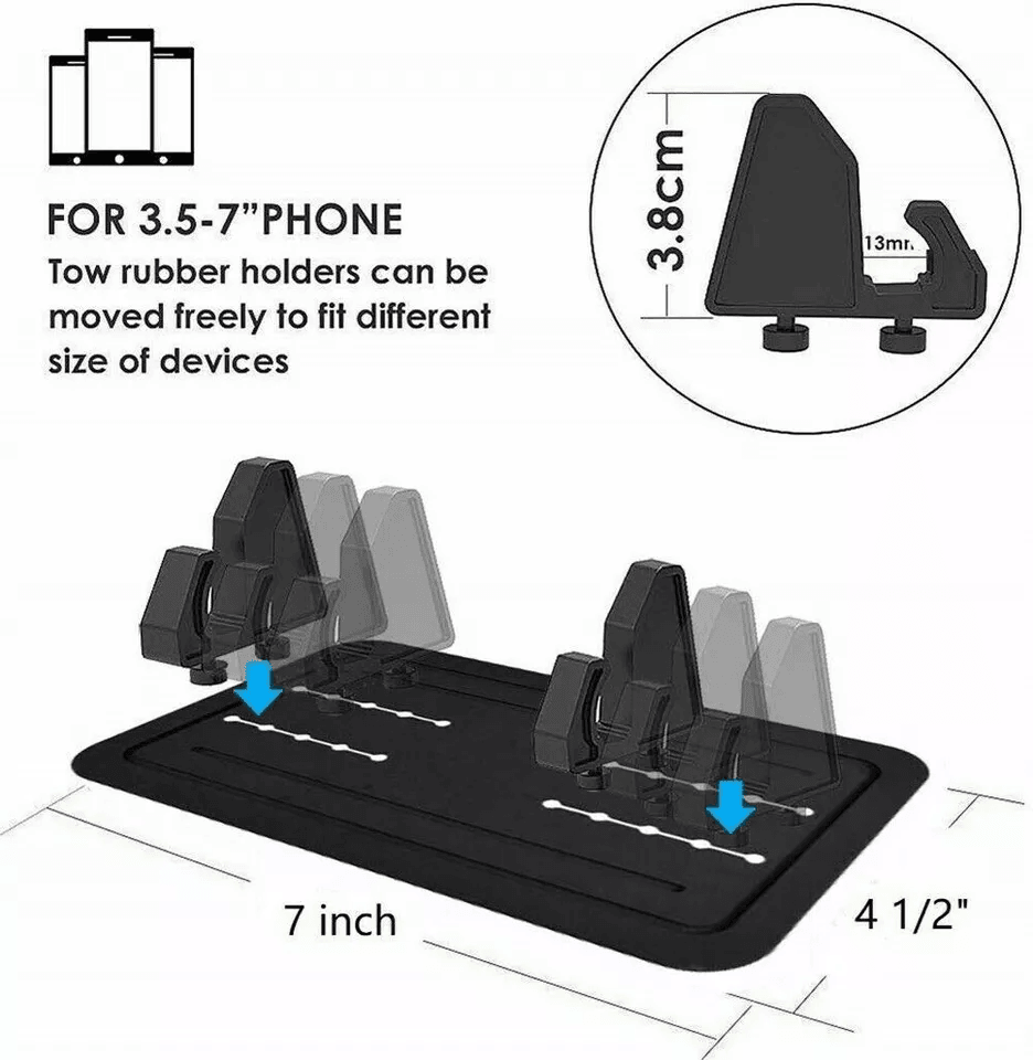 Universal Car Dashboard AntiSlip Rubber Mat Mount Holder Pad Stand For Mobile Phone GPS 4