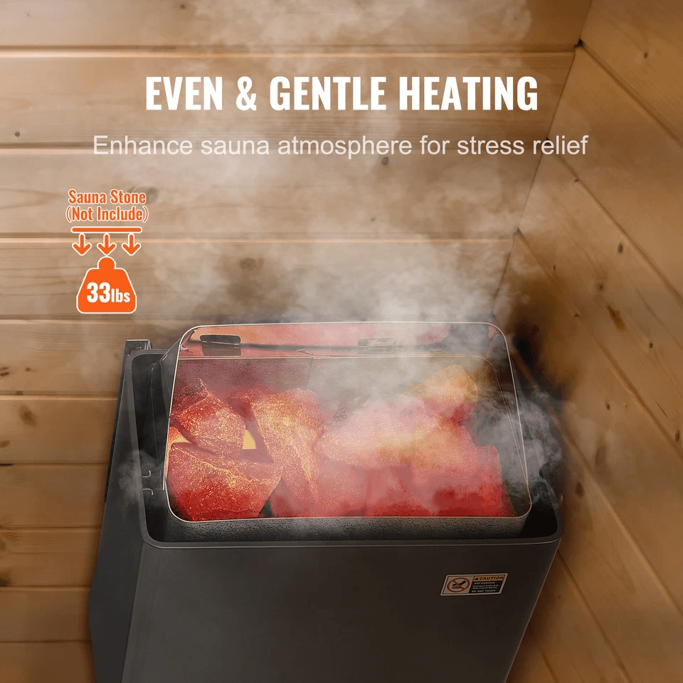 9KW Sauna Heater Stove Wet Dry Stainless Steel With Internal Controller WallMounted Electric Steam 8