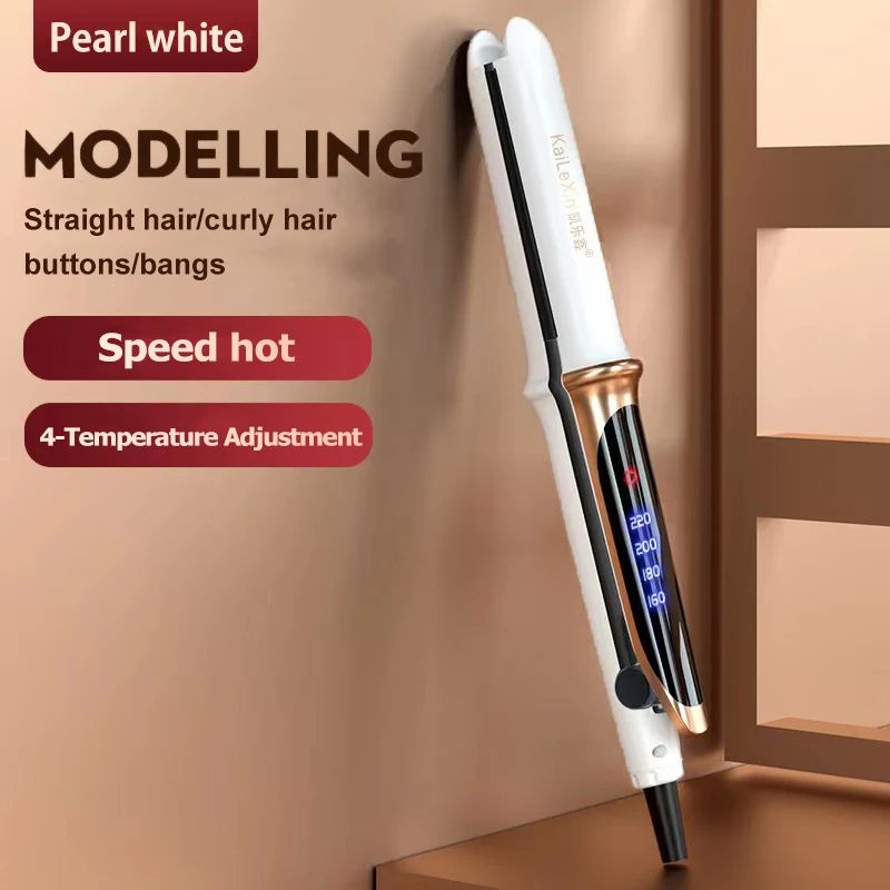 4 Gears Adjustable Temperature 2in1 Professional Flat Iron Hair Straightener Warmup Styling Tool Fo 7