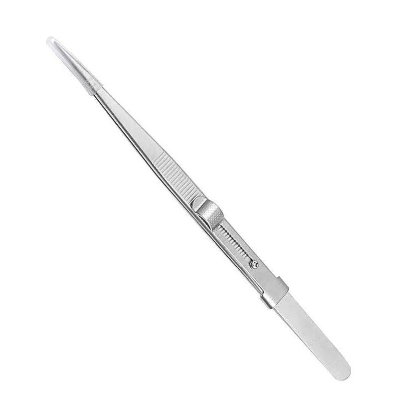 Professional High Precision Stainless Steel Jewelry Tweezers Sandblasting DIY Diamond Gem Jewelers 6