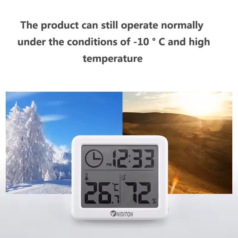 SmartSense Digital Wall And Desk Clock With Temperature And Humidity Display 5