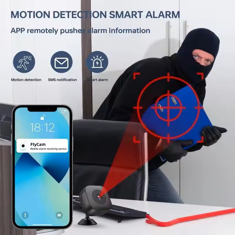 4K Mini Security Camera FullColor Night Vision Waterproof WiFi Surveillance With Motion Detection 4