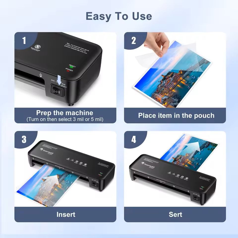 Thermal Laminator 9 Inch Portable Machine For Documents Photos Posters Home Office School 5