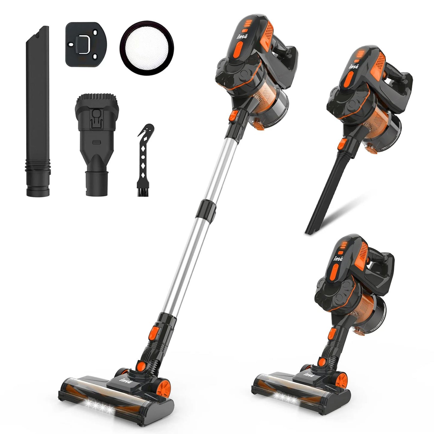Cordless Stick Vacuum Cleaner Powerful Suction Lightweight For Household Pet Hair Carpet Floor 7