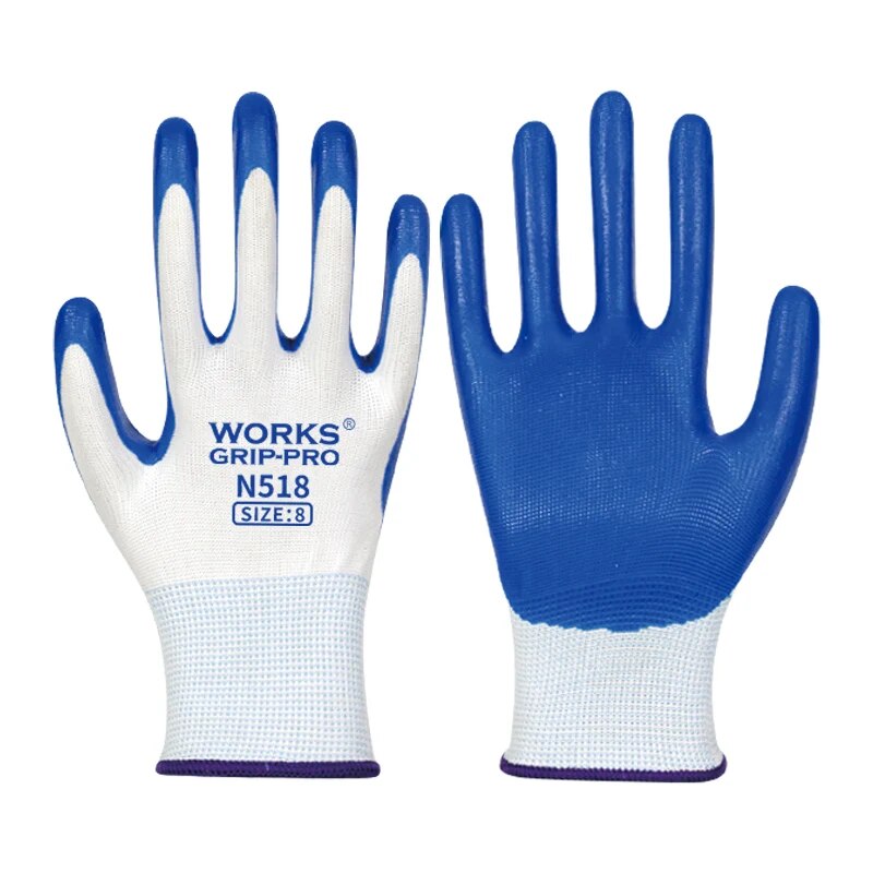 NonSlip Nitrile Work Gloves WearResistant Breathable Safety Gloves For Industrial Construction Use 5