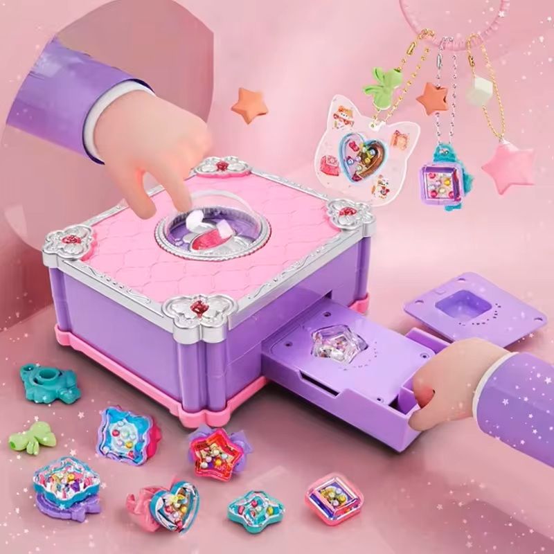 Magic Sticker Craft Book Set For Girls DIY Jewelry Ring Making Toy Kit 7
