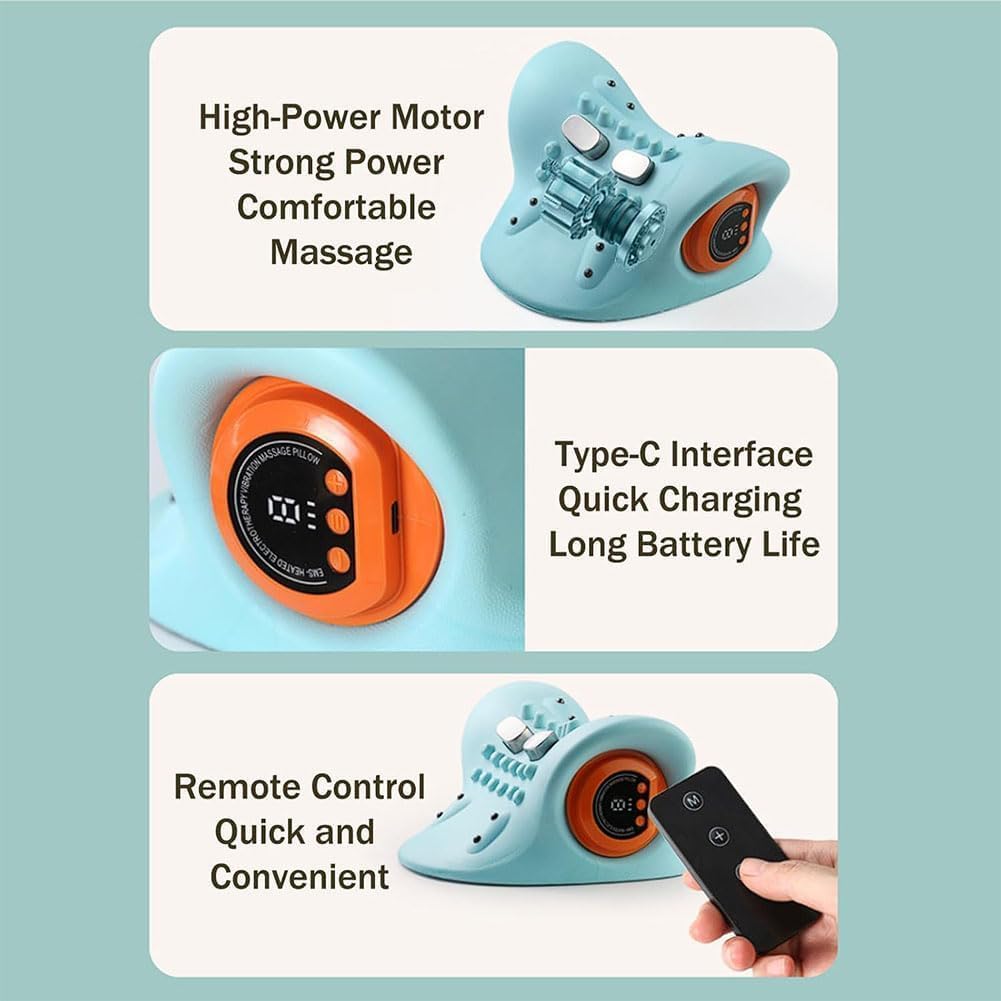 Electric Neck Massager With Airbag Traction And Infrared Heat 7