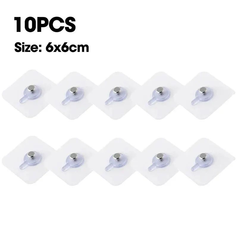 10 Pcs Strong Adhesive Hooks Waterproof Wall Hangers For Picture Frames Posters Kitchen Bathroom A 6