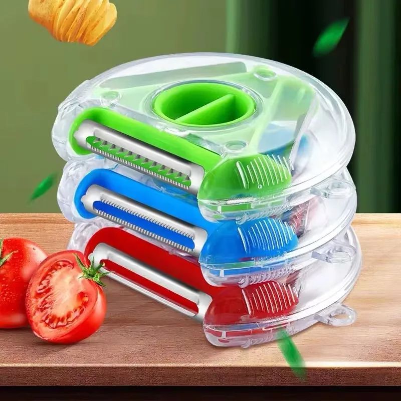 Vegetable Peeler Set Magic Trio Slicer Shredder Julienne Cutter Multi Blade Stainless Steel Zester 8