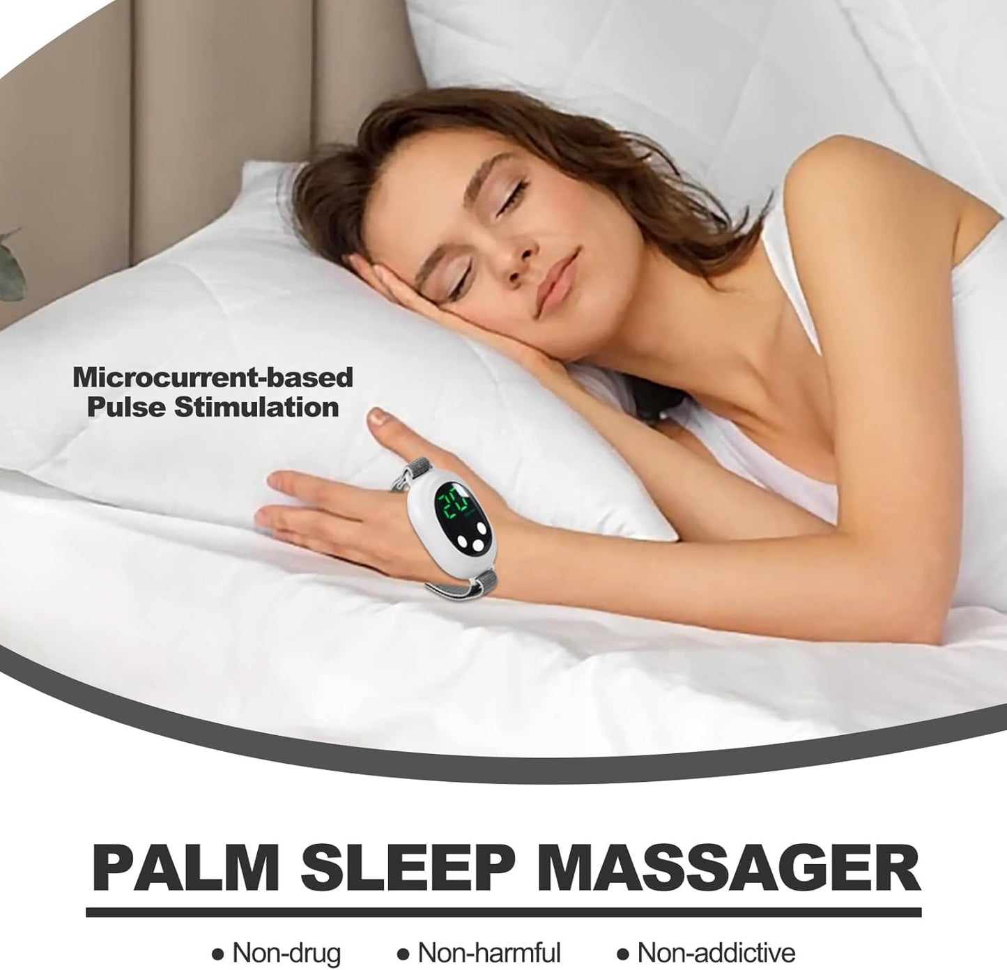 Handheld EMS Sleep Aid Device 20Level Microcurrent Therapy For Insomnia Stress Relief 16