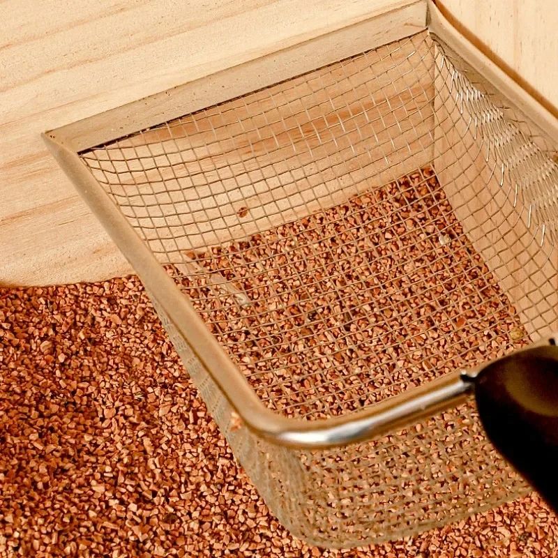 Stainless Steel Cat Litter Scoop With Fine Mesh Shovel Ideal For Reptile Sand Substrate Bedding Fe 4