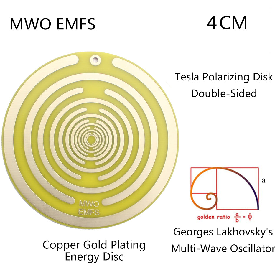 Energy Disc Tesla Polarizing Disk Double-Sided Antenna Ornament for Self-Repair & Energy Awakening (Lakhovsky Inspired