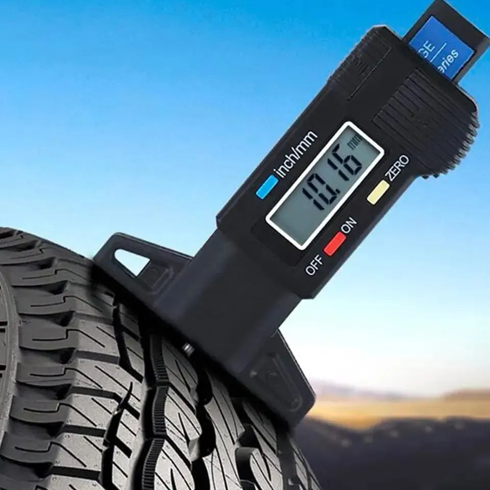 Digital Tire Tread Depth Gauge Caliper LCD Measurer Tool For Car Motorcycle Truck SUV Tire Repair T 5