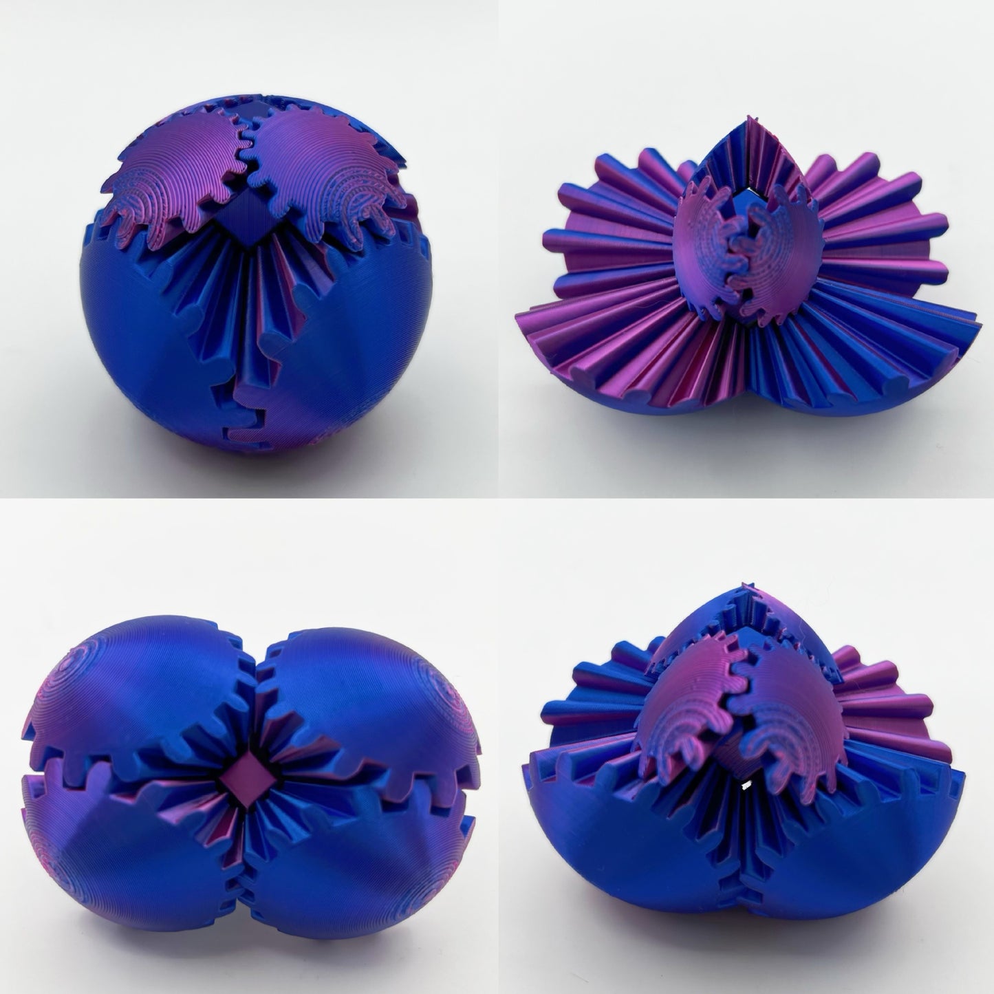 Gear Ball 3D Printed Fidget Toy Spin Ball Stress Relief Desk Toy For Adults Kids 8