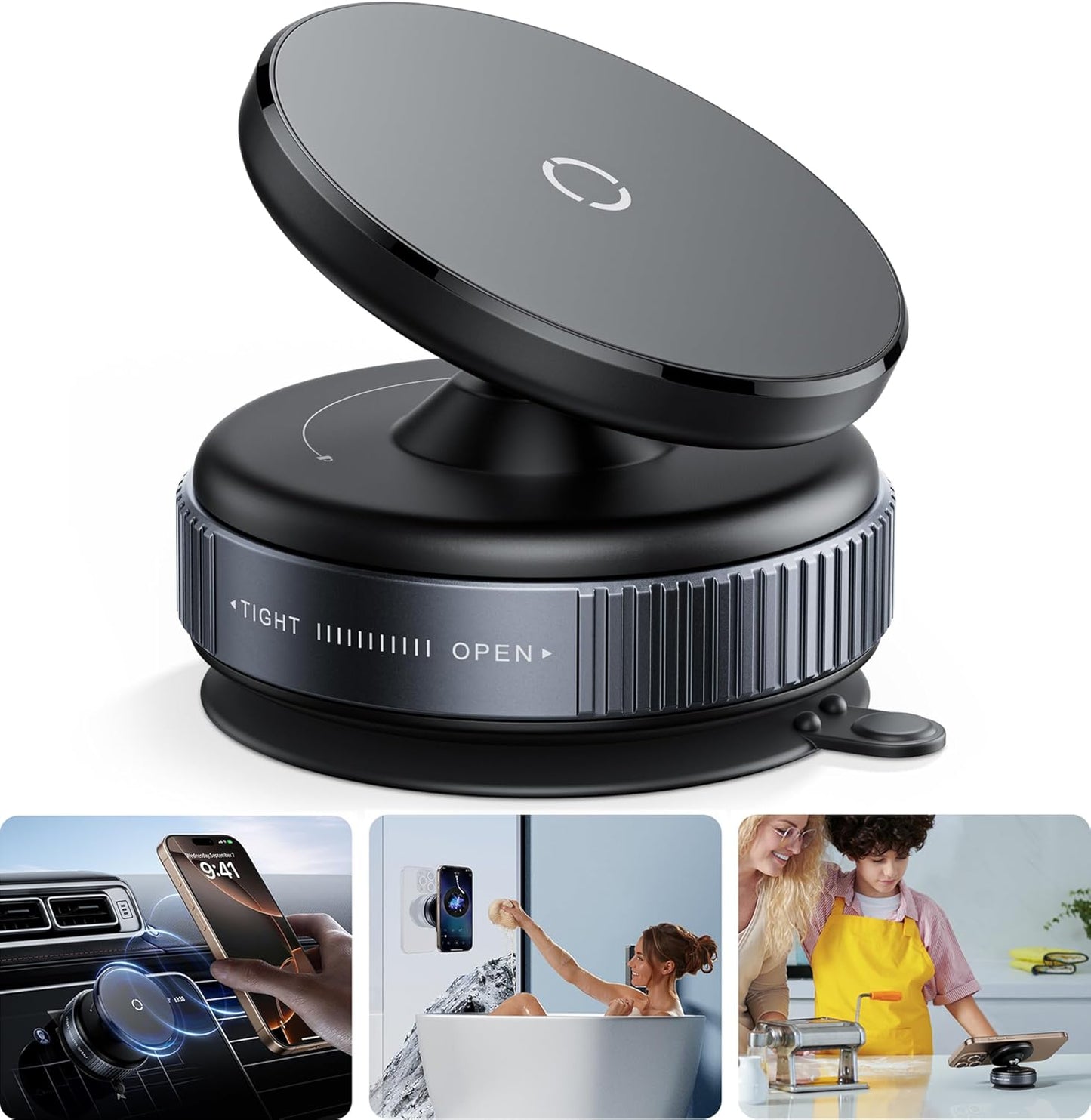Xiaomi 360 Magnetic Car Phone Holder Vacuum Suction Mount For Dashboard Windshield Desktop Use 8