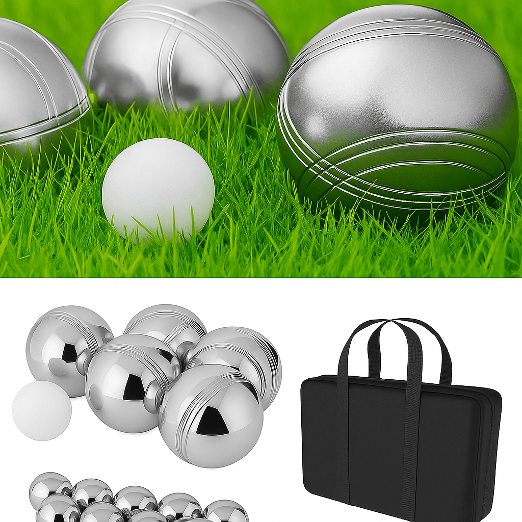 Petanque Boules Set 8 Steel Tossing Balls With Carrying Case For Backyard Bocce Games 3