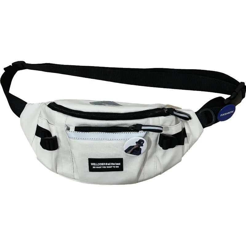 Unisex Reflective Crossbody Chest Bag Versatile Waist Bag For College Students Purses Handbags 7